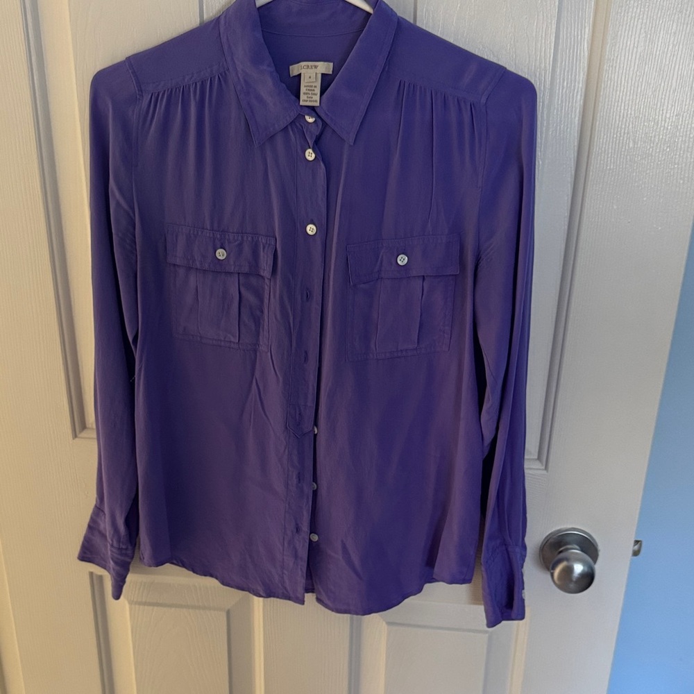 Silk Button-Up Blouse